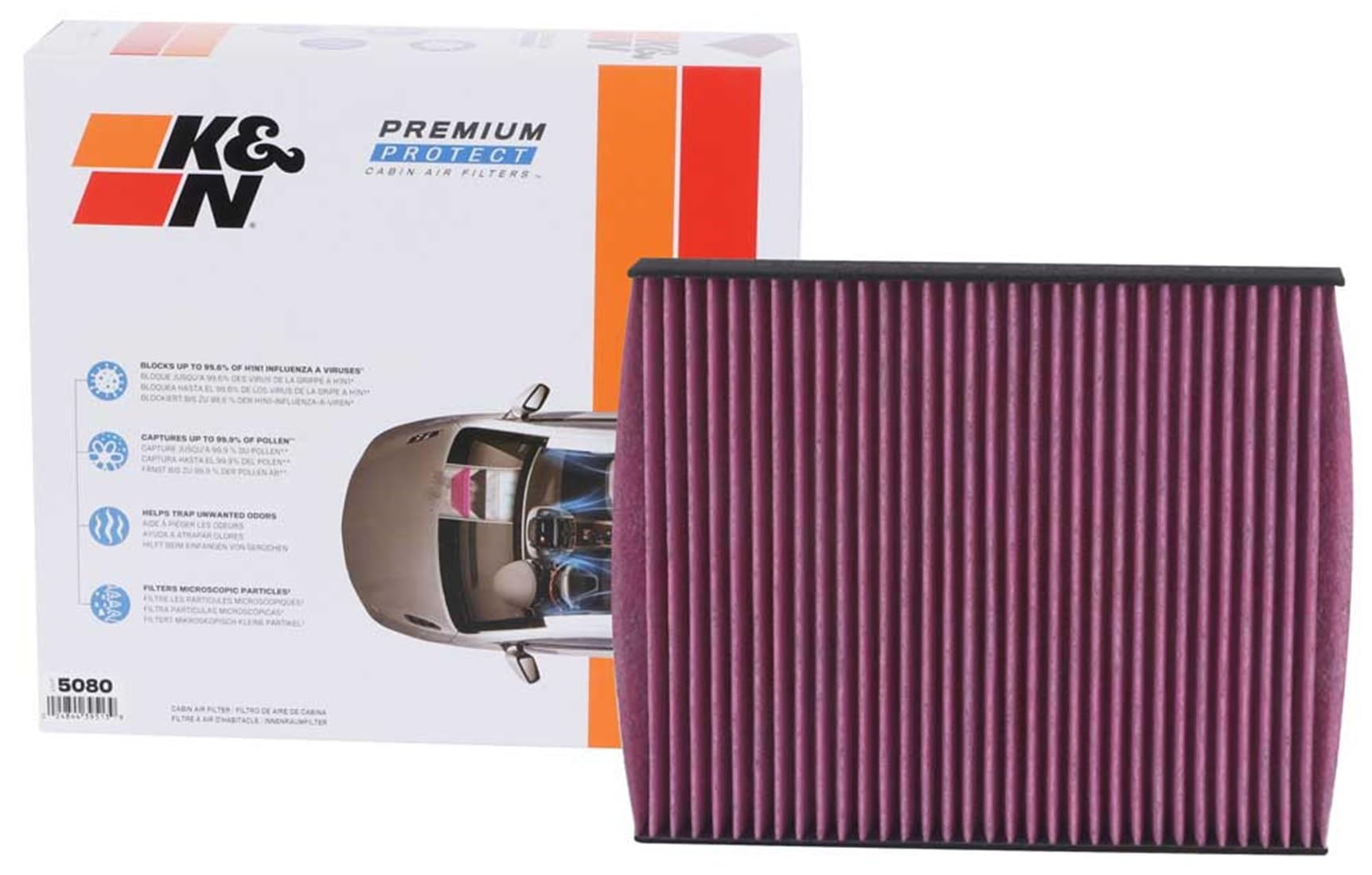 Premium Protect Cabin Filter (2 Per Box), Rot von K&N