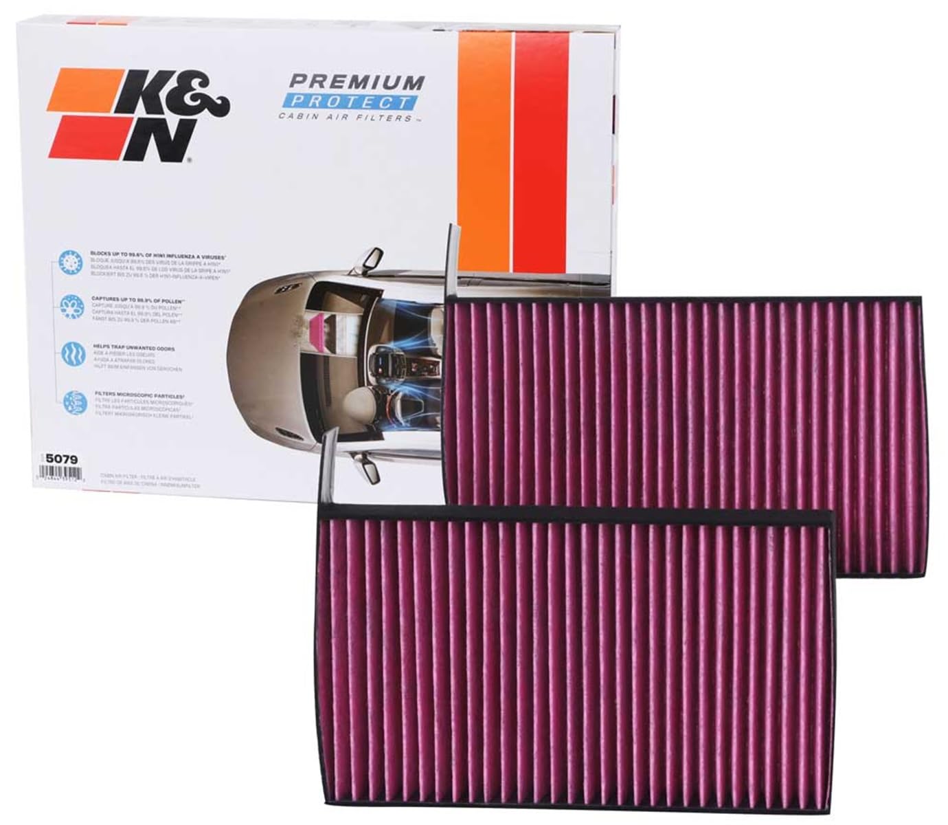 Premium Protect Cabin Filter (2 Per Box), Rot von K&N