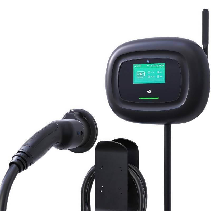 KHONS EV Charger Wall-Mounted 22KW Type 2 Plug 5M Cable Plug & Play Charging Station LCD Screen Level 2 EV Charger 32A 3Phase Electric Car Charger |Type A/RCD Protect| IP65 von KHONS