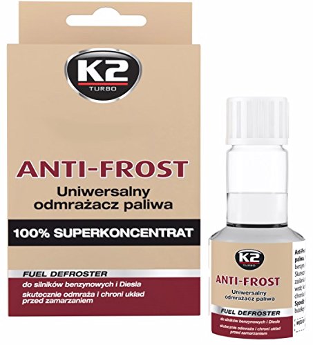 K2 Anti Frost Kraftstoffzusatz, universaler Kraftstoffentfroster, für Benzin- als auch Diesel geeignet, Diesel Additiv, Frostschutz, Dieselzusatz, Benzinzusatz, 50ml von K2