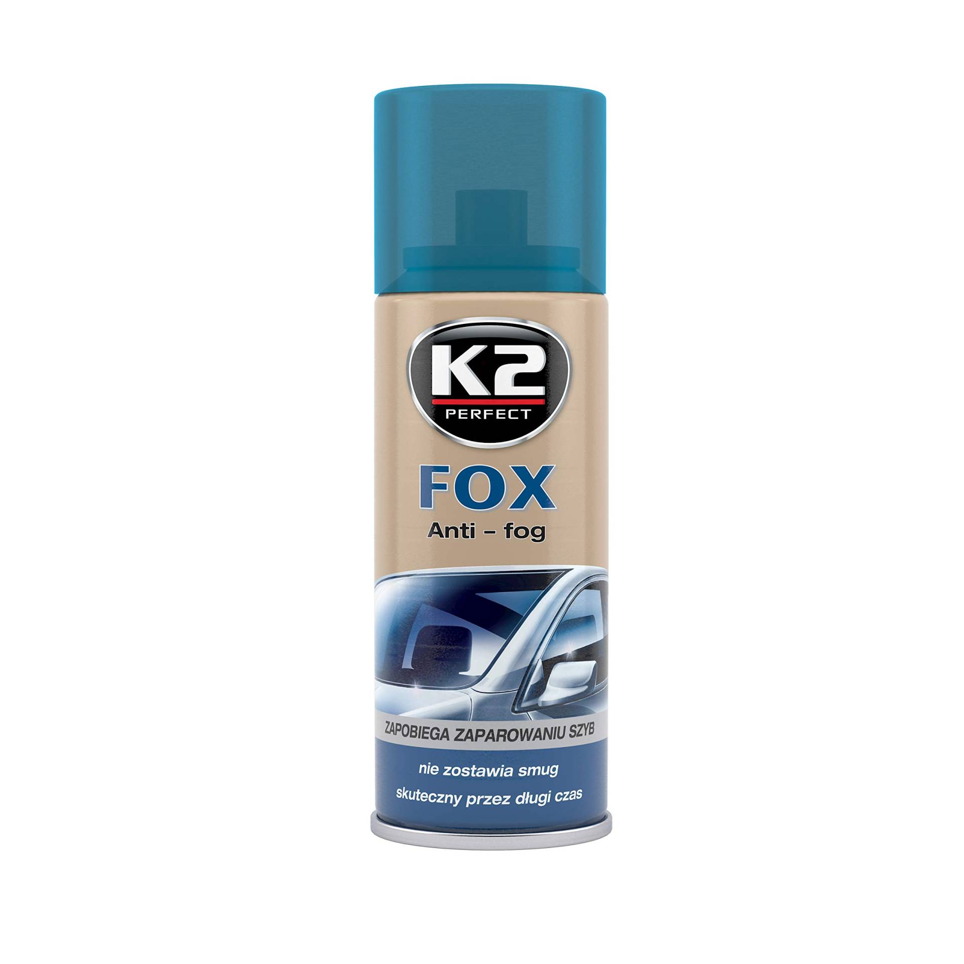 K2 Fox Antibeschlag Spray, Auto Fenster, gute Sicht im Winter durch die Scheibe, Spray 200ml von K2