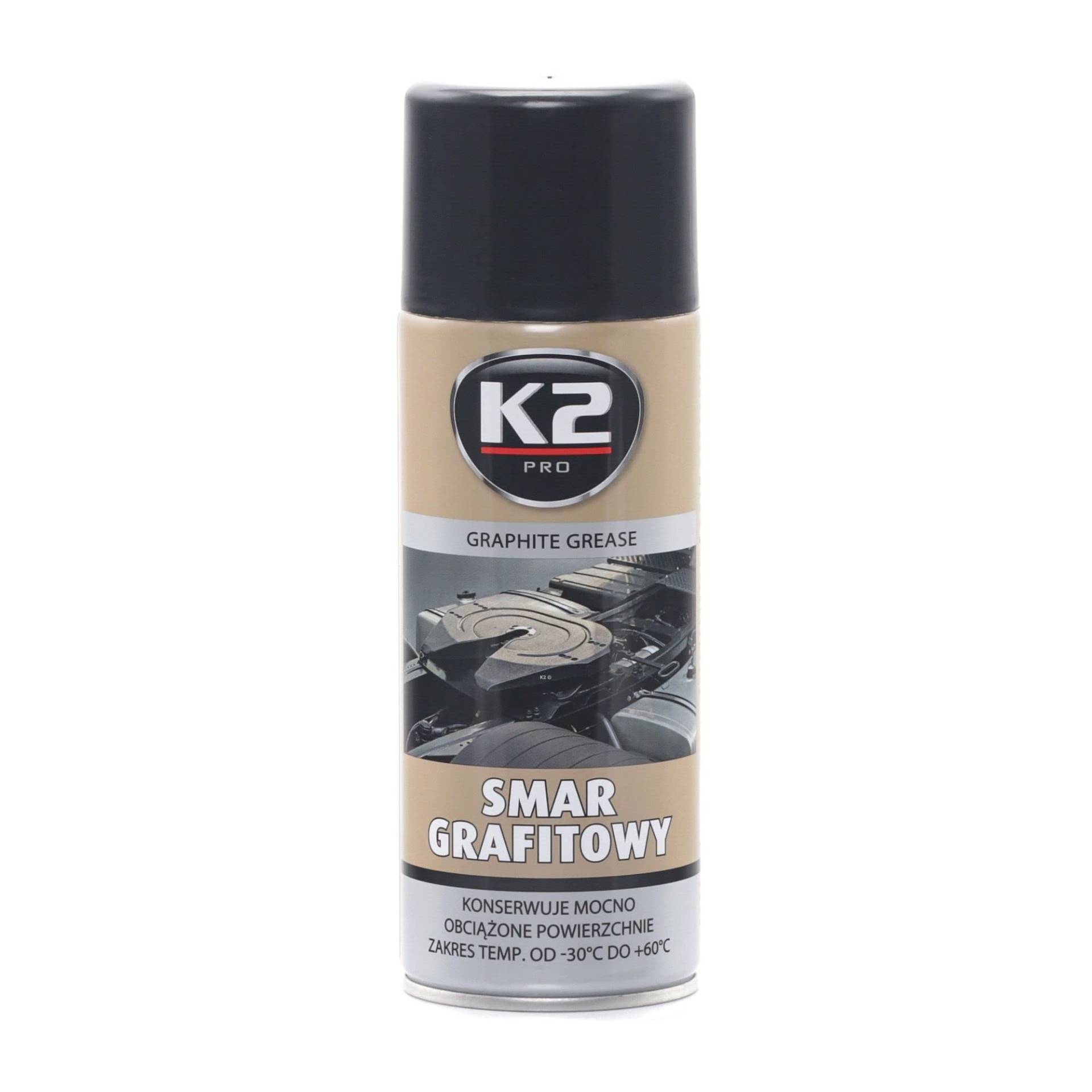 K2 Graphit Schmiermittel Spray, Graphitspray, Grafitspray, Grafitschmiermittel, 400ml von K2