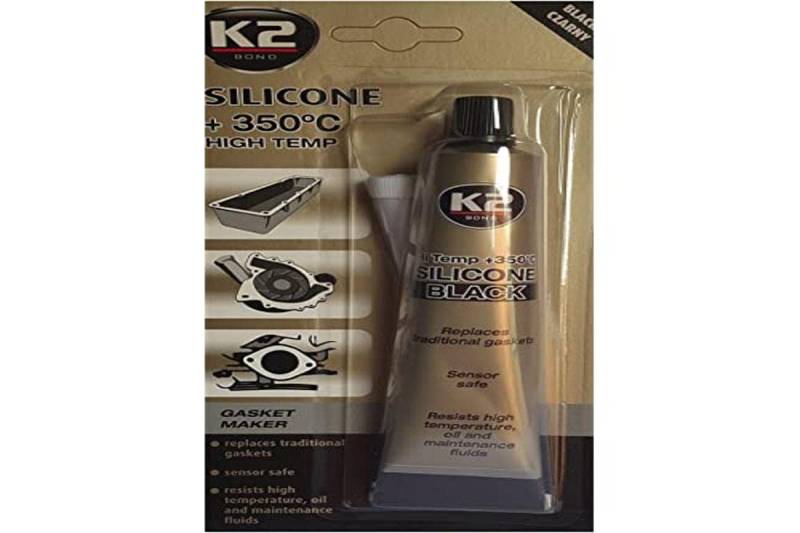 K2 Hochtemperatur-Silikon-Dichtsi Likon, Temperaturextreme bis +350°C; Schwarz; 85g Tube von K2