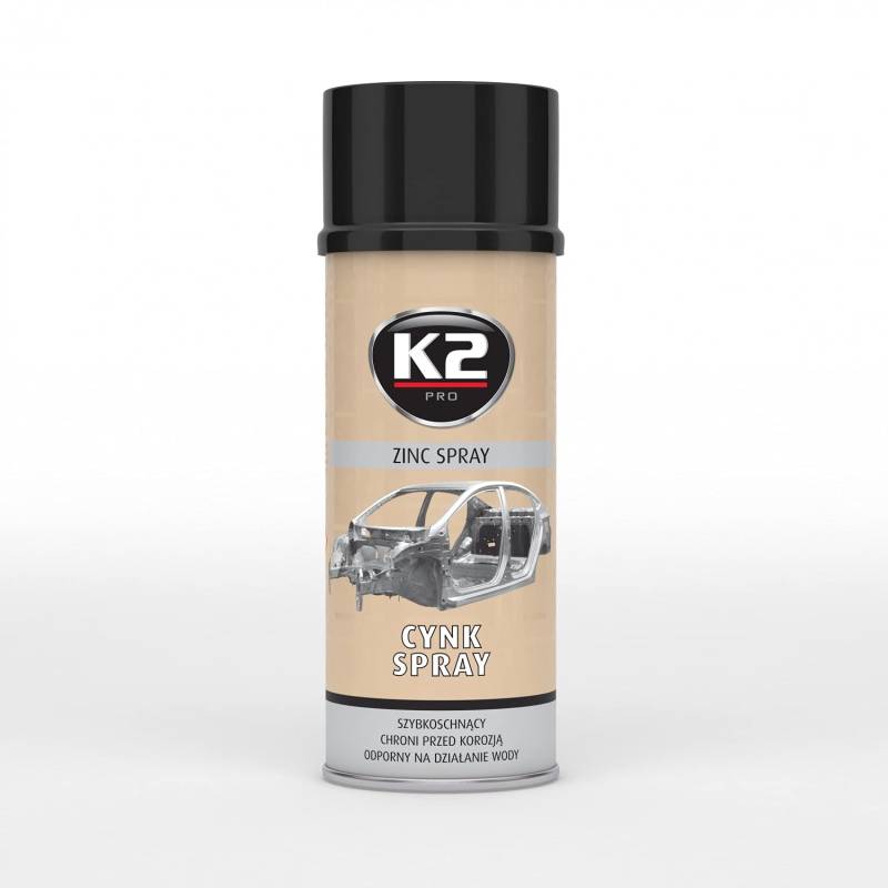 K2 Zink Spray hochtemperatur, Korrosionsschutz, Rostschutz schweißbar 400ml von K2