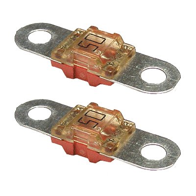 2 x Leistungssicherung Midi Hochstrom rot 50A 58V von K24-Flachstecksicherung Midi