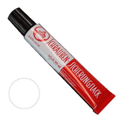 Schraubensicherungslack 20 ml. in Tube weiß - Sicherungslack - Schraubenkleber von K24 - Siegellack