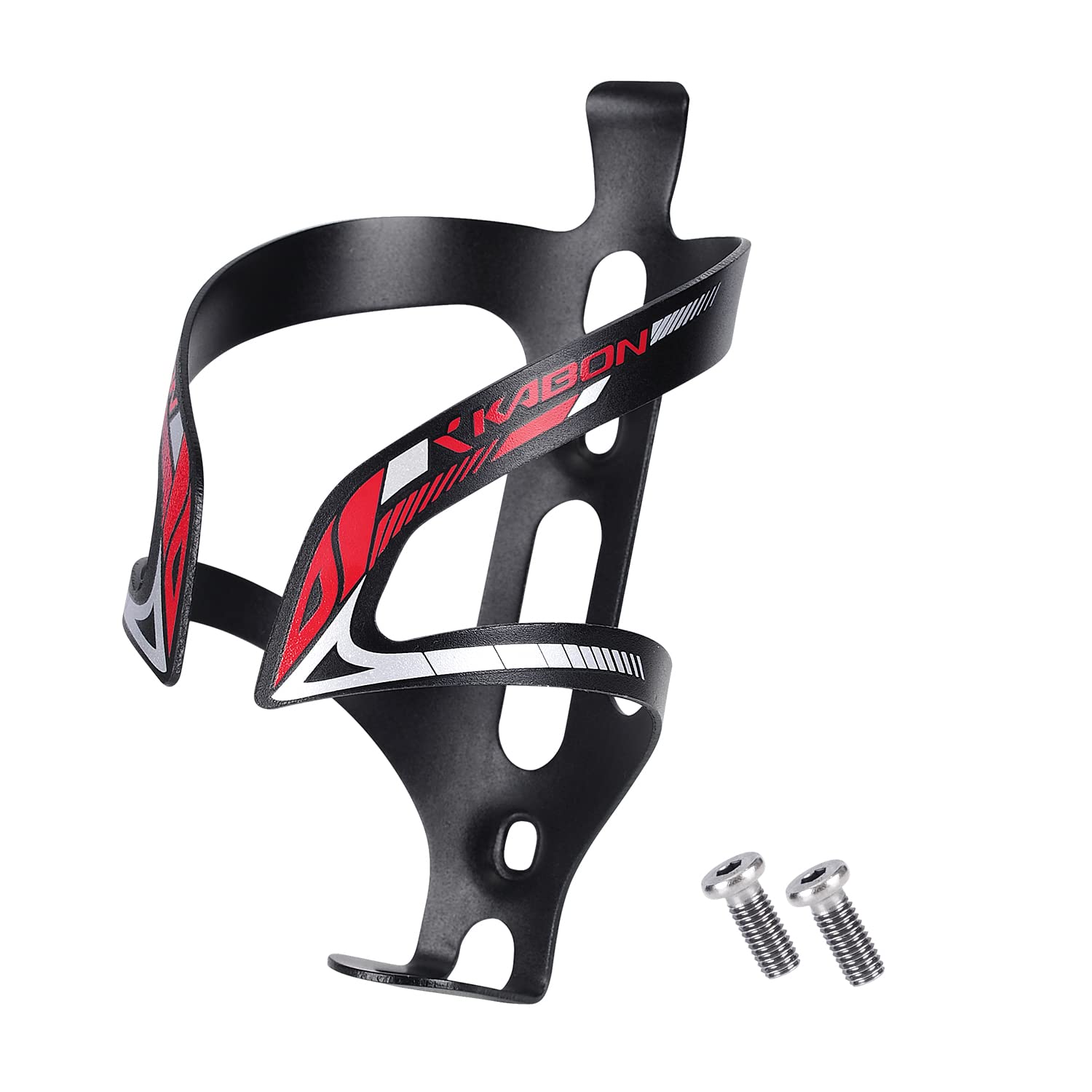 KABON Fahrrad Flaschenhalter, Leichtgewichtem Aluminium Fahrrad Getränkehalter Flaschenhalter Rack für MTB Rennrad Mountain Bike (Rot) von KABON