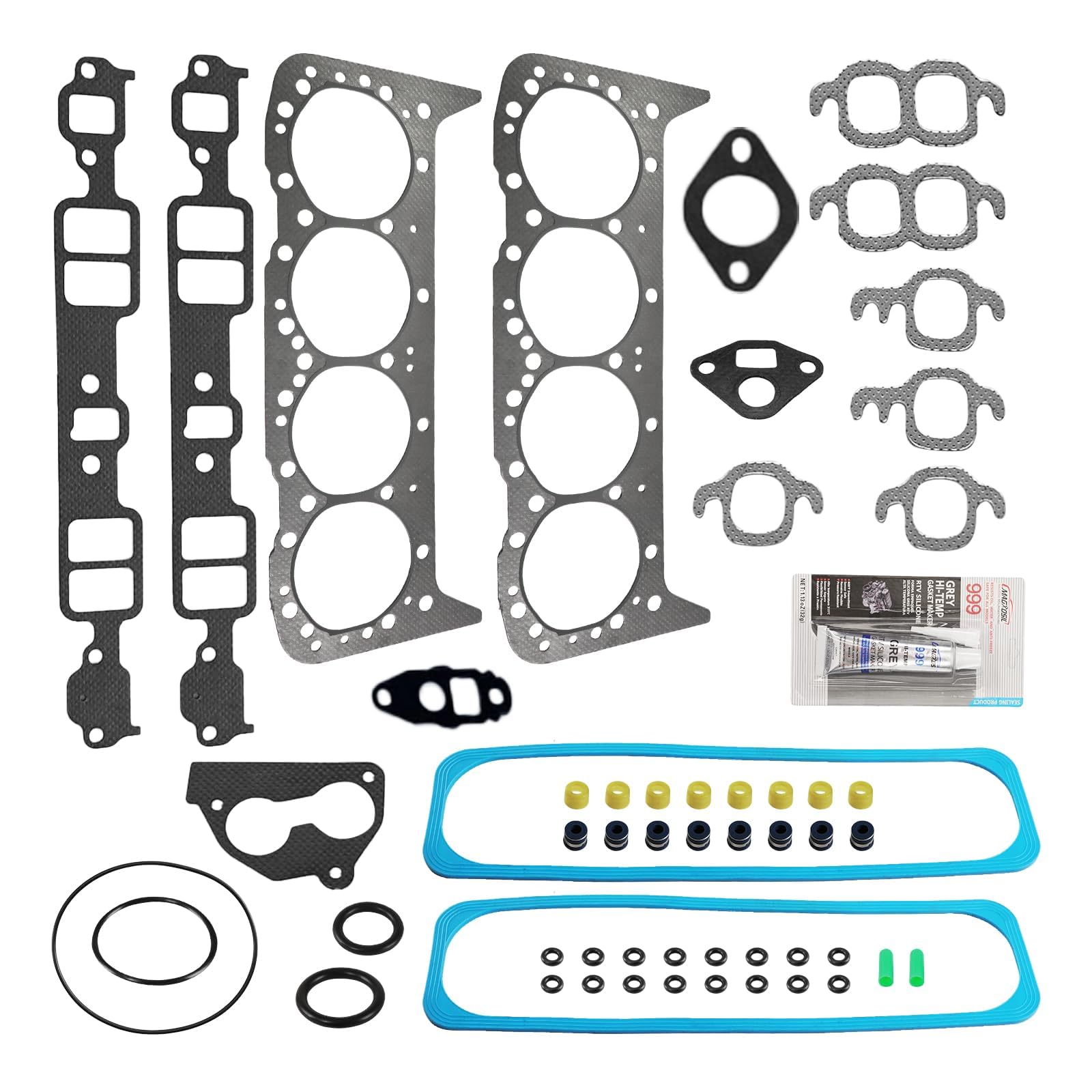 KAC Ganzkopfdichtungssatz für 88-95 C1500 C2500 K1500 K2500 5.7L, 87-95 G20 5.7L, 87-94 Blazer, 92-95 K1500 Suburban Motor Zylinderkopfdichtung HS7733 PT-15 von KAC