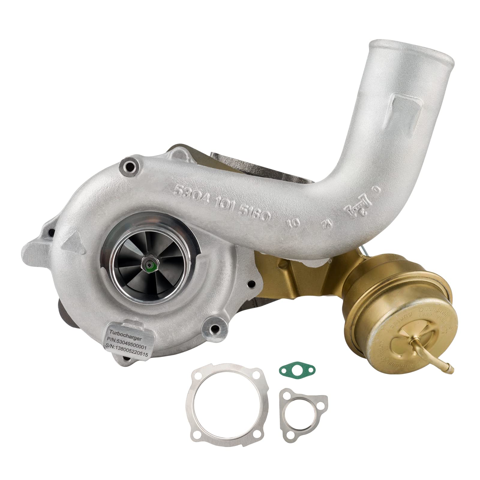 KAC Turbo-Ladegerät für Auto-Turbolader, passend für Je tta 2000–2005, Golf 2000–2005, Beetle 1999–2002, TT 2000–2000, Automobil-Ersatzmotor-Turbolader OEM #667210, TBC525, 28660, 53049500001 von KAC