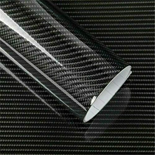 5D Carbon Fiber Black Vinyl Wrap Rolle, KACEPAR Selbstklebende Lackschutzfolie für Auto Motorrad Van, Wasserfeste Innen/Außen DIY Dekoration, Strukturierter 5D Effekt, 30cm x 152cm von KACEPAR