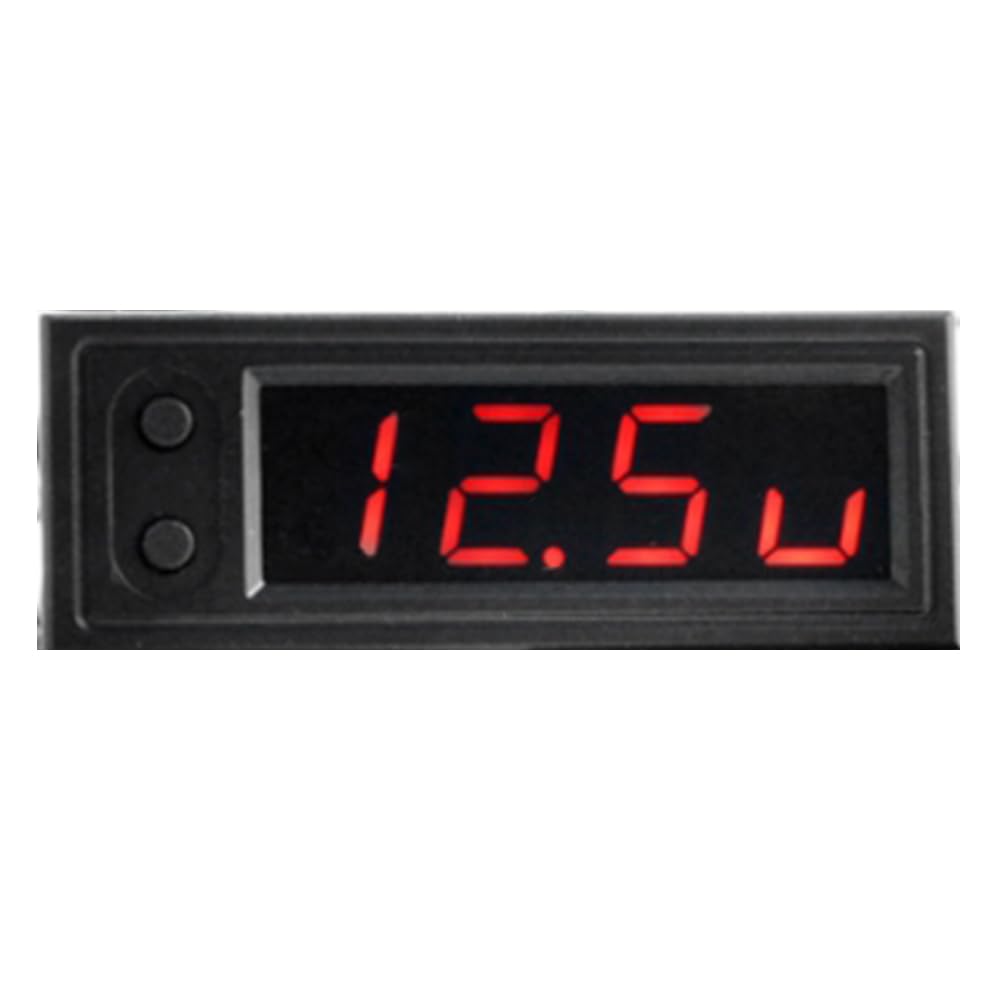 KACPLY Auto Uhr Universal Automotive Digital Uhr Datum 3 in 1 LCD Display Elektronische Temperatur Nachtleuchtende Trim Rot Ersatzteile Zubehör von KACPLY