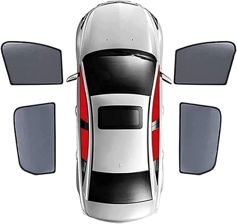 Auto-Sonnenschutz für VW Touran 2016-2023, Reduziert Wärme und Strahlung Fenster Verdunkelung Auto Zubehör für Reisen,C/4 Door Windows von KAES