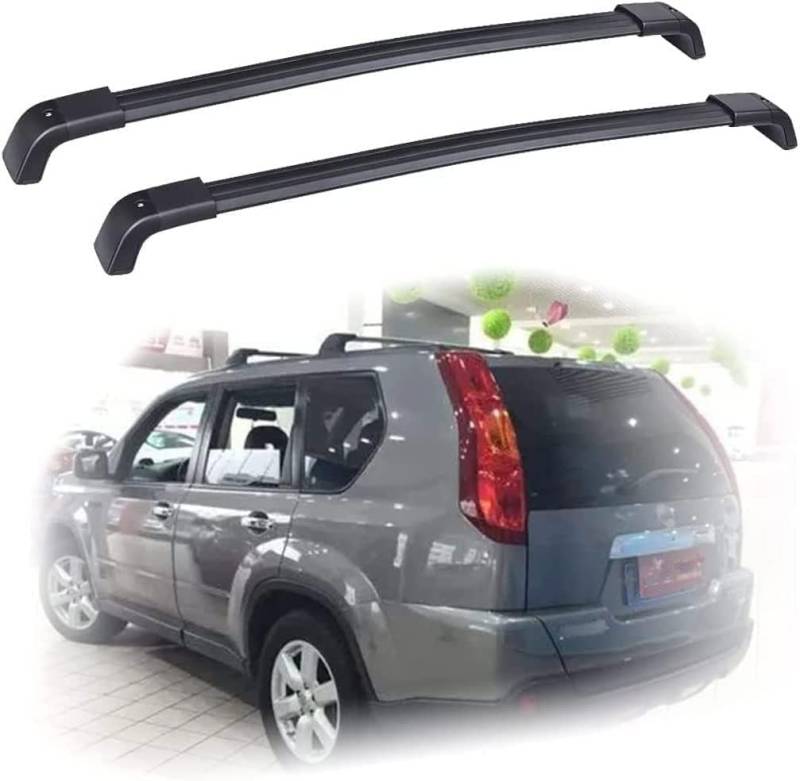 2 Stück Aluminium Relingträger Dachträger Dachgepäckträger für Nissan X-Trail T31 2007-2013, Gepäcktransport Reisen Camping Crossbar Roof Racks von KAEW