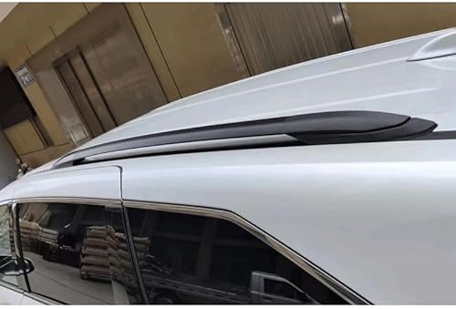 2 Stück Auto Dachträger für Toyota Granvia Sienna 2022 2023 2024 2025, Aluminium Dachgepäckträger Vertikale Stange Dachreling Cargo Gepackträger Zubehör,A-Black von KAEW
