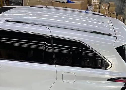 2 Stück Auto Dachträger für Toyota Granvia Sienna 2022 2023 2024 2025, Aluminium Dachgepäckträger Vertikale Stange Dachreling Cargo Gepackträger Zubehör,B-Silver von KAEW
