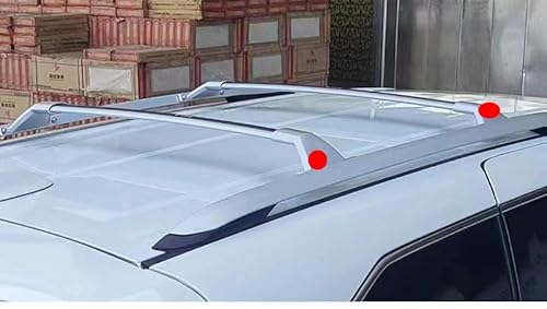 2 Stück Auto Querträger Dachträger für Toyota Granvia Sienna 2022 2023 2024 2025, Eloxiertem Aluminium Fahrradträger Dachboxen Offener Dachreling Dachgepäckablage,B-Silver von KAEW