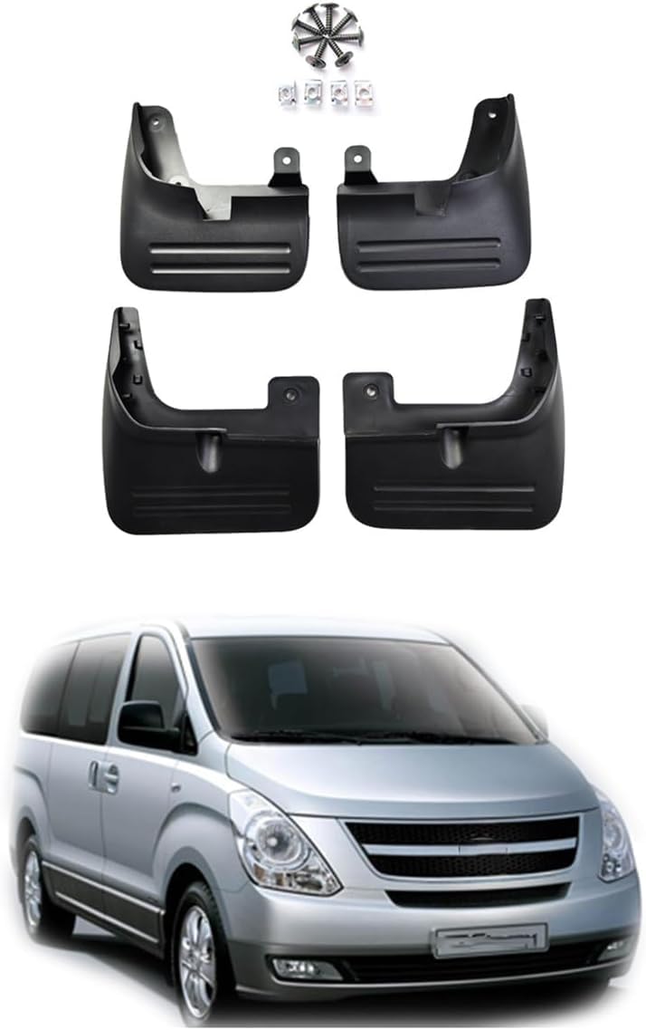 4 Stück Schmutzfänger für Hyundai H1 Stanex 2011-2019, Auto Vorne Und Hinten Schmutzfänger Kratzfest Spritzschutz Kotflügel Verschleißfest von KAEW