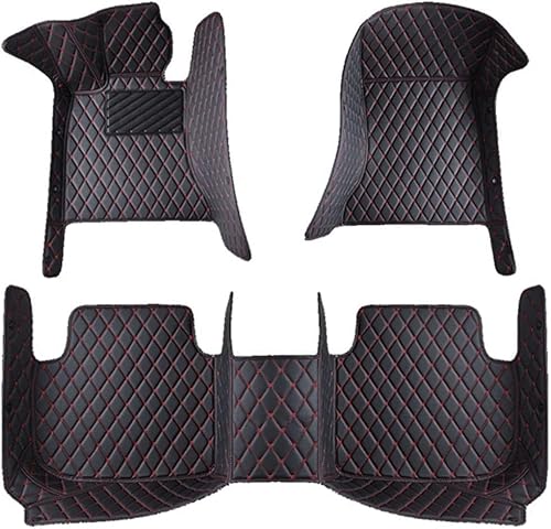 Auto Benutzerdefinierte Fußmatten für Toyota RAV4 2009 2010 2011 2012 2013 (LHD), Allwetterschutz Fussmatten Wasserdicht Anti Rutsch Full Set Upgrade Beutelrand,C-BlackRed von KAEW