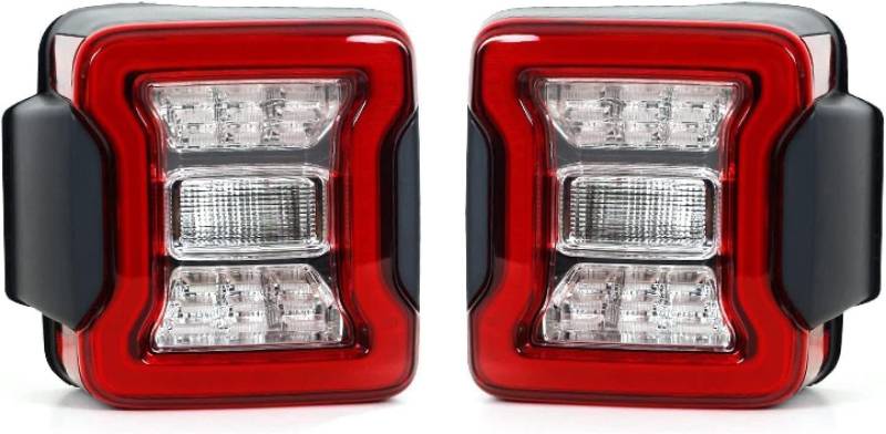 KAEW Auto LED Rückleuchten für Jeep Wrangler JK 2007-2017, Wasserdicht Multifunktion Rücklicht Kontrollleucht Ersetzt Zubehör,A-Usa Version von KAEW