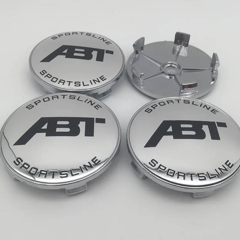 4 Stück ABS-Kunststoff Auto Center Radnabenkappen Kompatibel mit für 65mm 68mm ABT Center Nabenkappen Felgendeckel Schmücken Zubehör,C-68mm von KAJAME