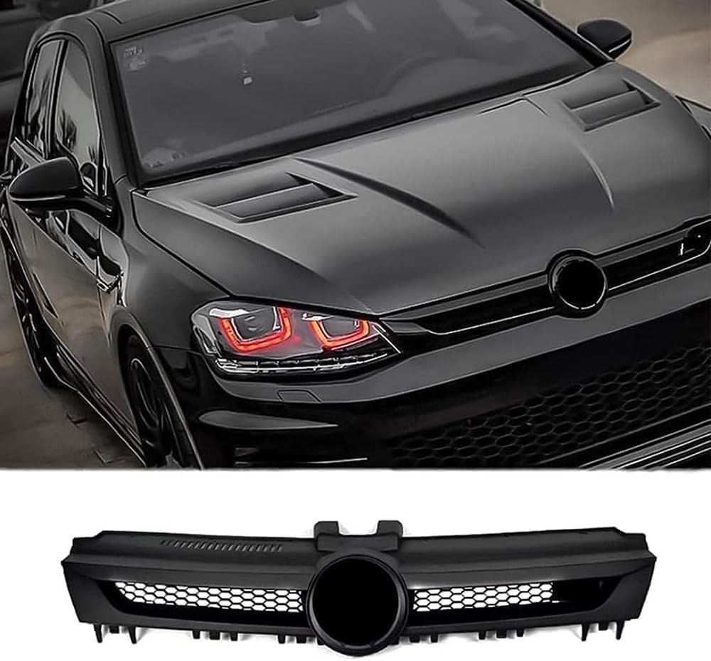 Auto Front Kühlergrille für VW Golf 7 ABT 2014-2017,Vorne Kapuze Kühlergrill Grill KüHler Ersatz Dekoration Zubehör von KAMNIK