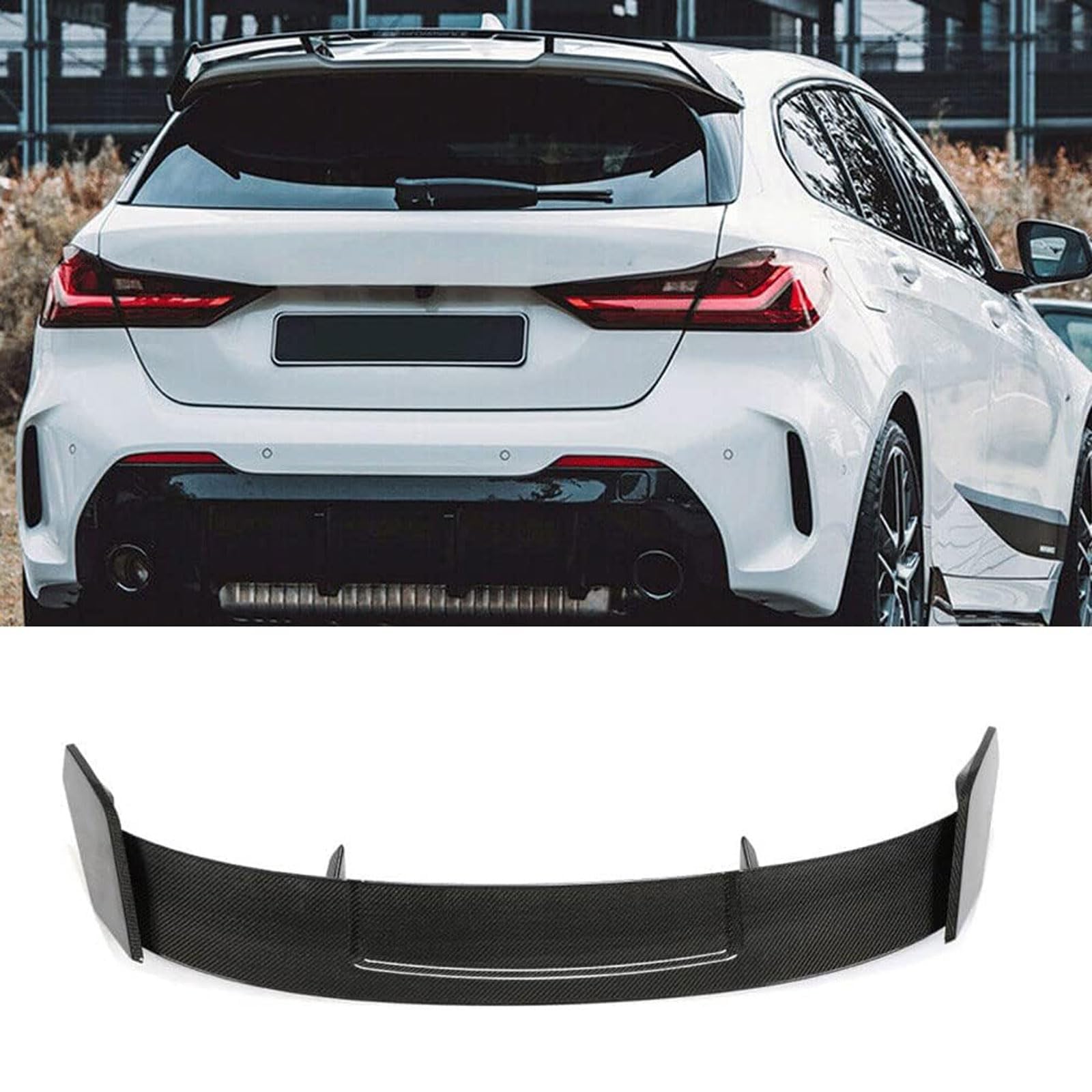 Auto Heckspoiler Spoiler für BMW 1 Series F40 118i M Sport M135i 2020-2022,Heckspoiler Flügel Kofferraumspoiler Heckflügel Außen Styling Zubehör von KAMNIK