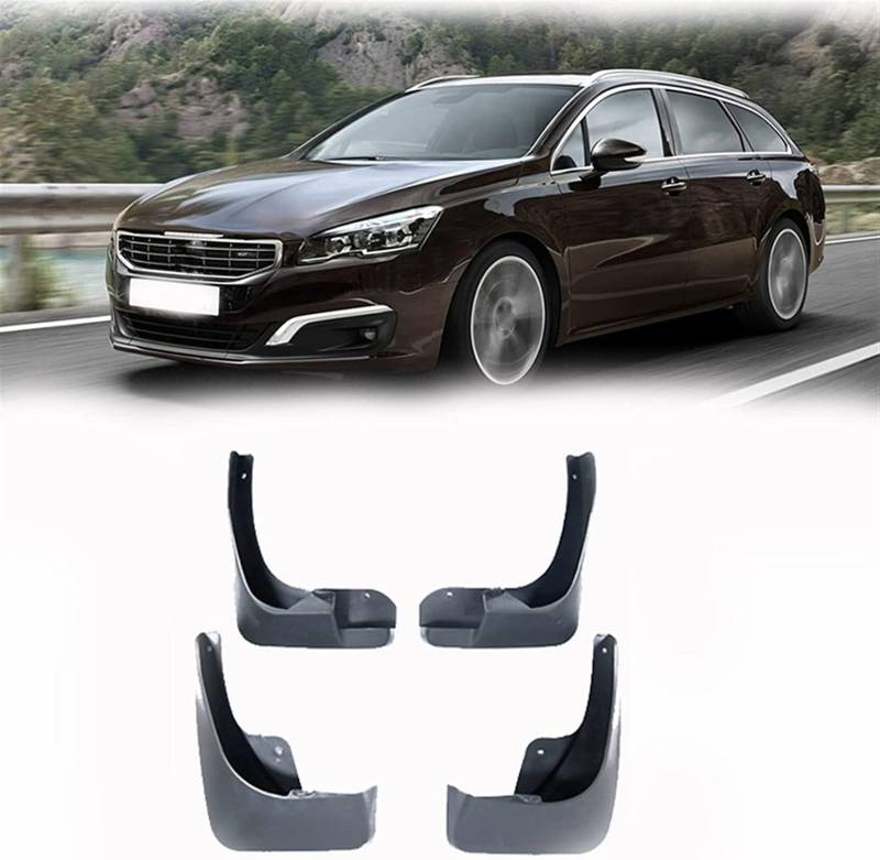 Auto Schmutzfänger für Peugeot 508 SW 508sw 2010 2011 2012 2013 2014 2015 2016 2017 2018 Kotflügel Vorne und Hinten Spritzschutz Car Dekoration Styling zubehör von KAMNIK