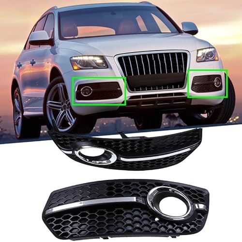 Nebelscheinwerfer Gitter für Audi Q5 8R MK1 Pre-facelift 2008 2009 2010 2011 2012,Auto Front Nebel Licht Lampe Abdeckung Trim von KAMNIK