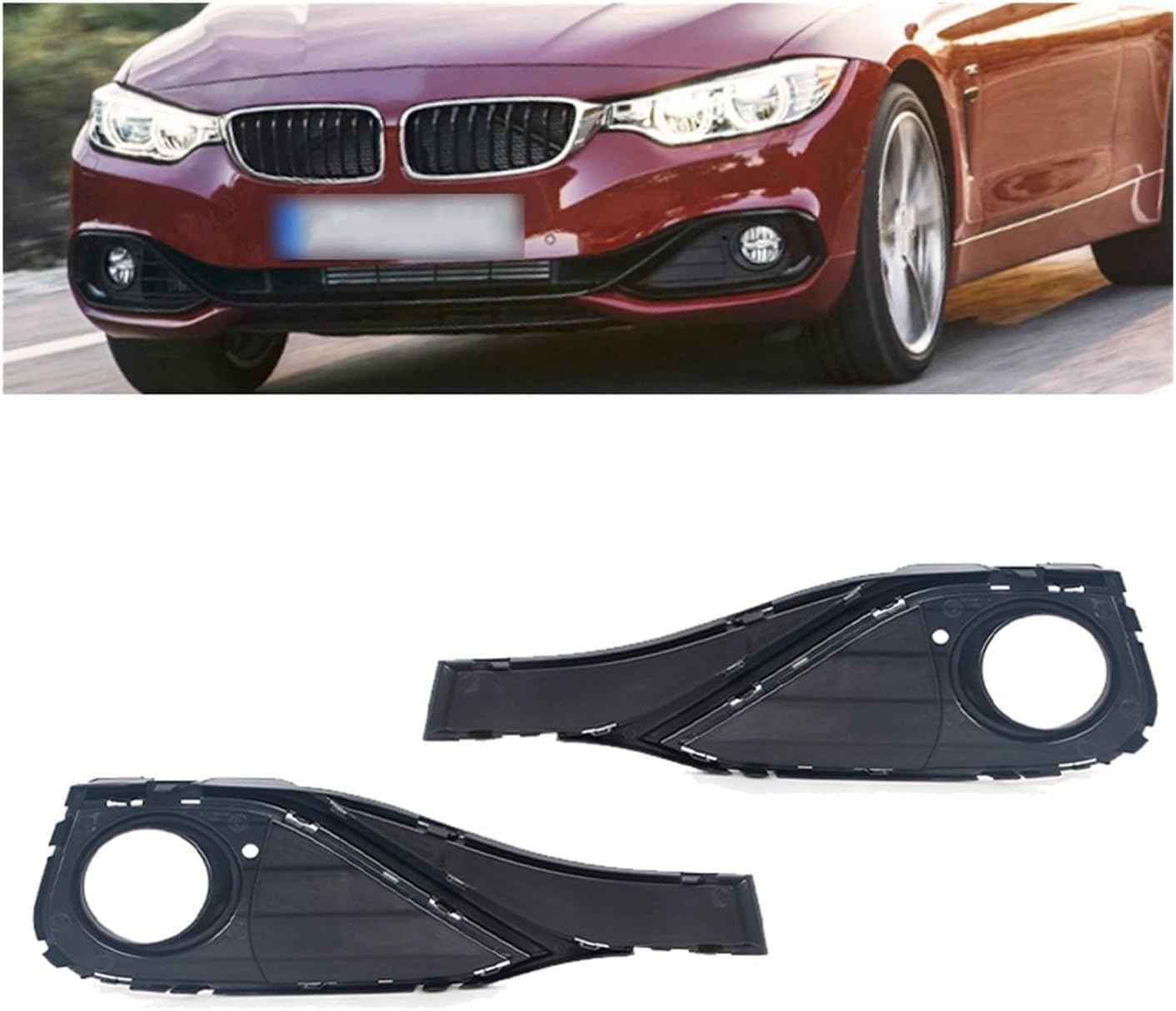 Nebelscheinwerfer Gitter für BMW 4 SERIES F32 F33 F36 2013 2014 2015 2016-51117294834 51117294833,Auto Front Nebel Licht Lampe Abdeckung Trim,A-Left von KAMNIK