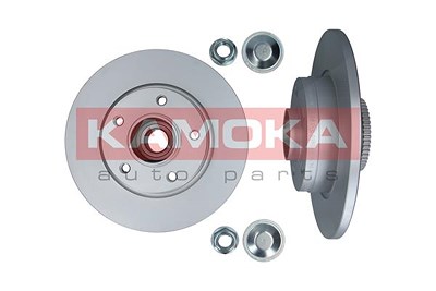 Kamoka 2x Bremsscheibe Hinterachse Voll + Radlager für Nissan, Opel, Renault von KAMOKA