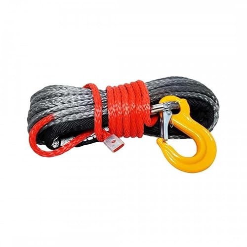 KANGAROO WINCH Synthetikseil für Seilwinde 6mm x 15m - 3600 kg Bruchlast - Ideal für Offroad 4x4, ATV, UTV - Inkl. Kausche und Haken von KANGAROO WINCH