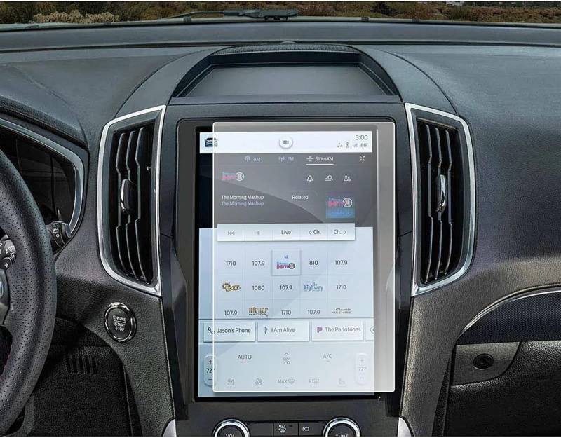 KANGBOZ Kompatibel Mit Ford Für Edge 2021 2022 2023 12-Zoll-LCD-Bildschirm Mit GPS-Navigation Fürs Auto, Displayschutz Aus Gehärtetem Glas GPS Navigation Schutzfolie von KANGBOZ