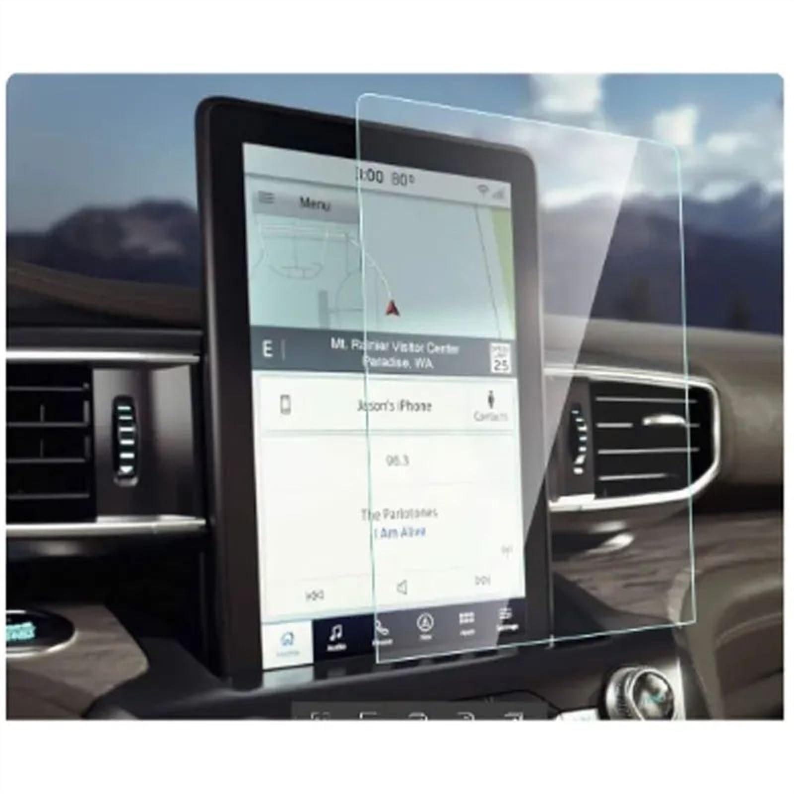 KANGBOZ Kompatibel Mit Ford Für Explorer 2020 2021 2022 2023 10,1-Zoll-Auto-GPS-Navigationsdisplay Schutzfolie PET-Displayschutz GPS Navigation Schutzfolie von KANGBOZ