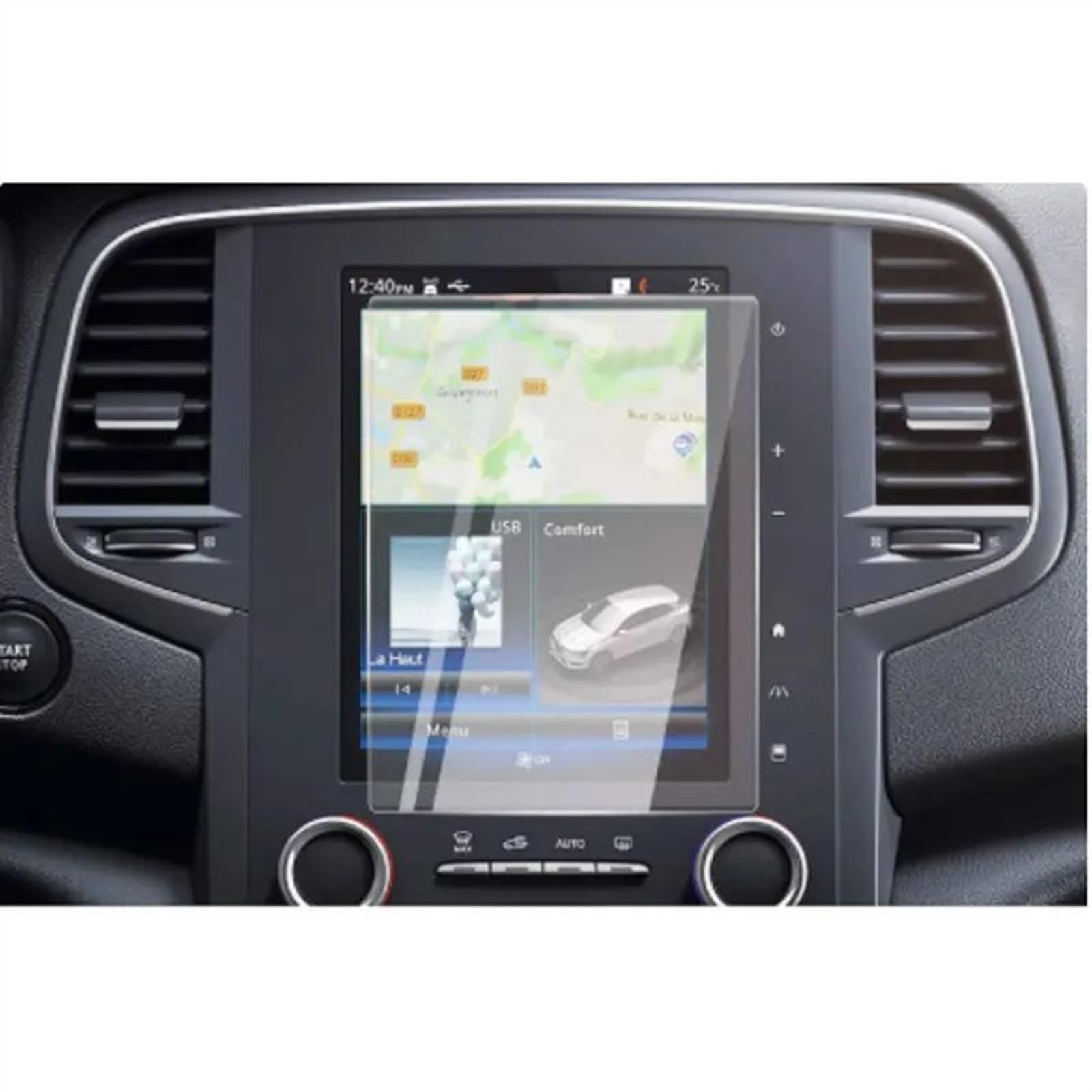 KANGBOZ Kompatibel Mit Für Megane 4 RS 8,7 Zoll Auto-GPS-Navigations-LCD-Bildschirm Aus Gehärtetem Glas Displayschutzfolie GPS Navigation Schutzfolie von KANGBOZ