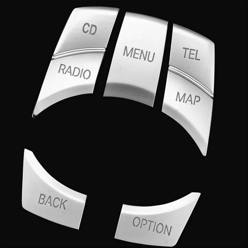 KANGBOZ Kompatibel Mit Für X6 E71 2009 2010 2011 2012 2013 2014. Auto Dekorative Multimedia-Tastenaufkleber Mittelkonsolenverkleidung Auto Tasten Aufkleber von KANGBOZ