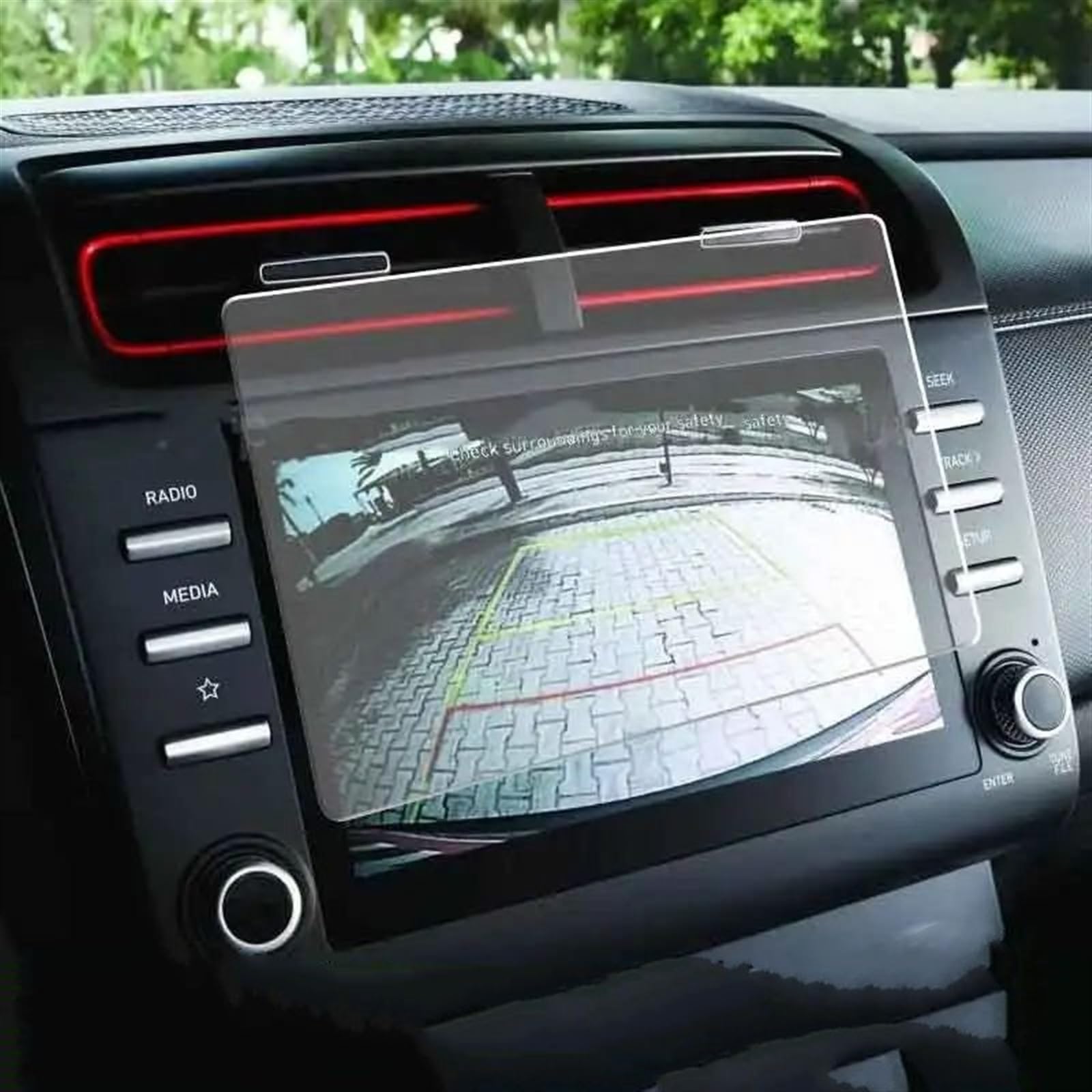 KANGBOZ Kompatibel Mit Hyundai Für Creta 2021 2022 Auto-GPS-Navigation LCD-Bildschirm Displayschutzfolie Aus Gehärtetem Glas GPS Navigation Schutzfolie(8 inch) von KANGBOZ