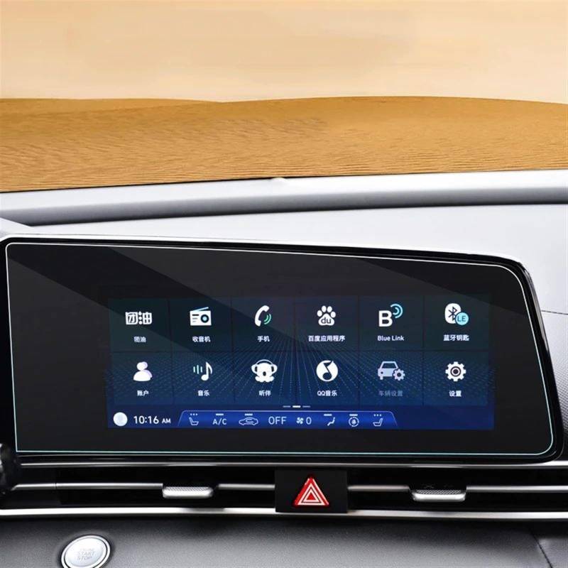 KANGBOZ Kompatibel Mit Hyundai Für Elantra CN7 2020 2021 Auto-GPS-Navigation Displayschutzfolie Aus Gehärtetem Glas GPS Navigation Schutzfolie(B) von KANGBOZ