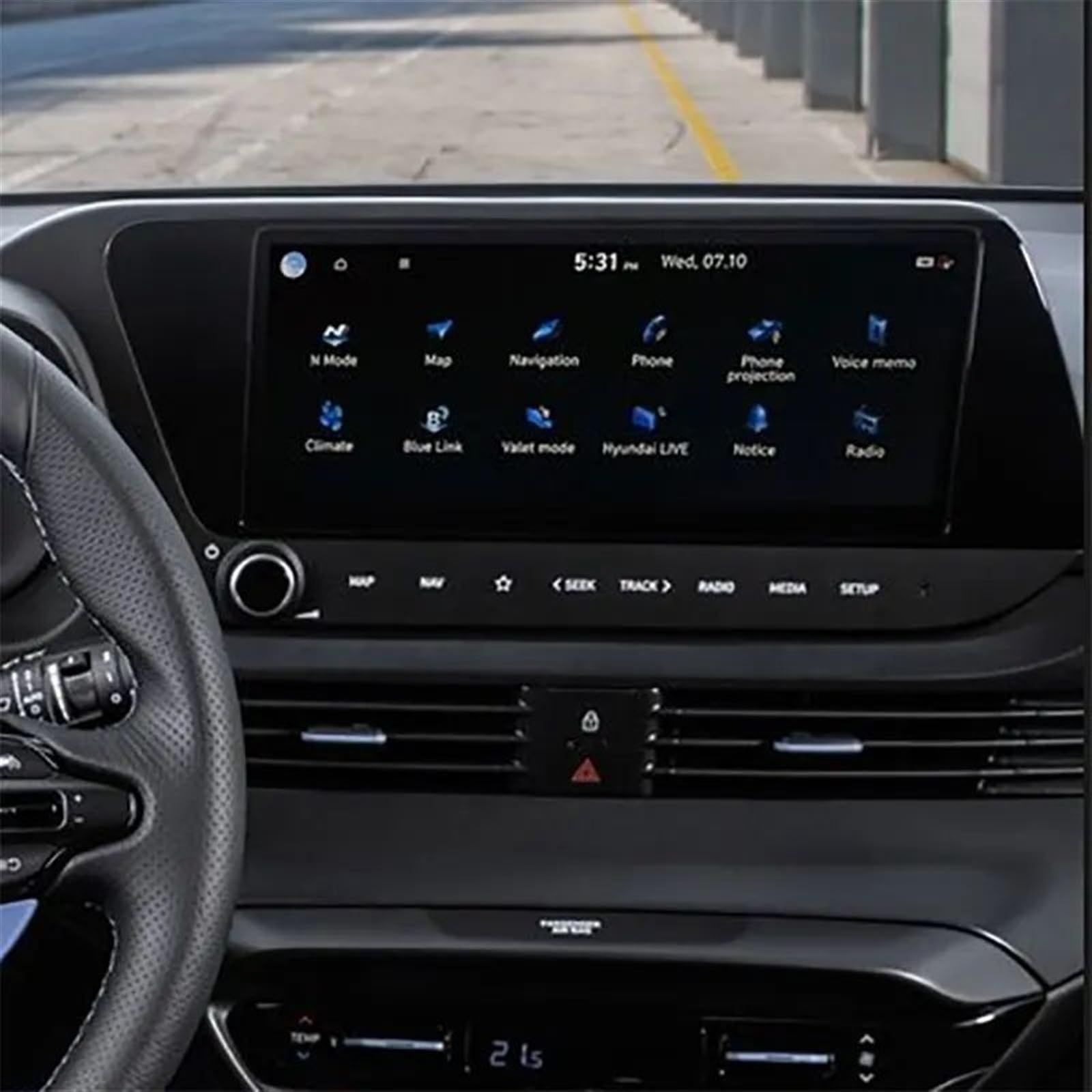 KANGBOZ Kompatibel Mit Hyundai Für I20 2020 2021 10,25 Zoll Auto-GPS-Navigation Displayschutzfolie Aus Gehärtetem Glas GPS Navigation Schutzfolie von KANGBOZ