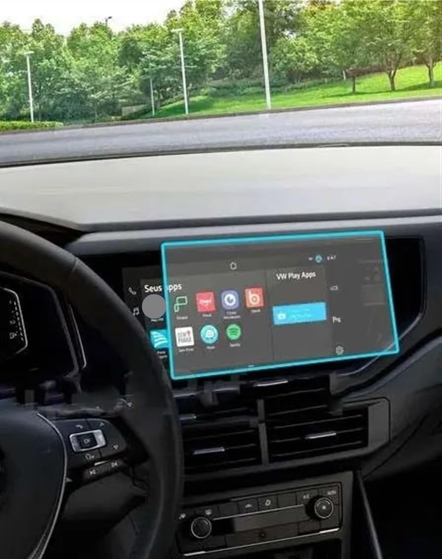 KANGBOZ Kompatibel Mit VW Für Virtus 2022 10,1 Zoll Auto-GPS-Navigation Displayschutzfolie Aus Gehärtetem Glas GPS Navigation Schutzfolie von KANGBOZ