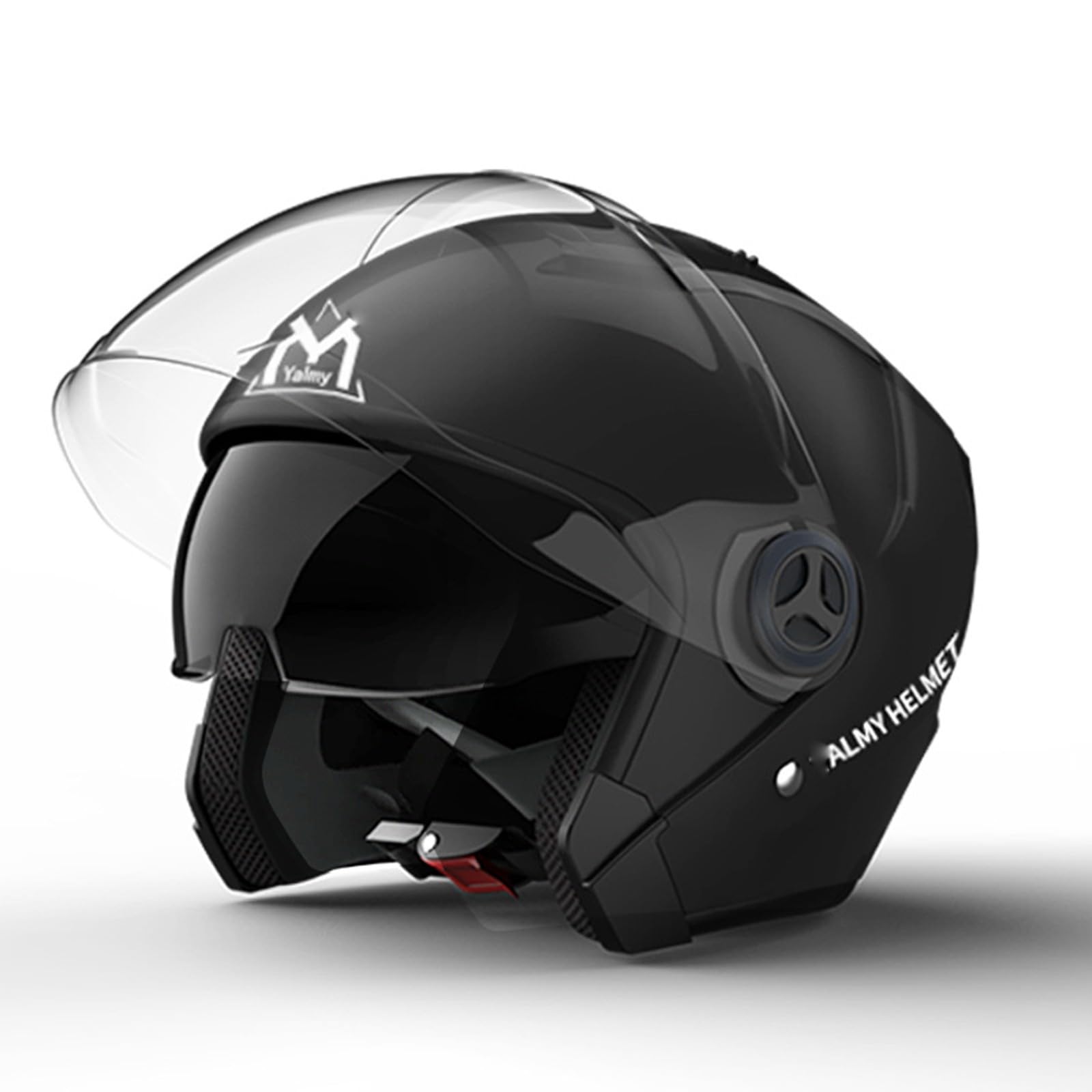 Jethelm mit Doppelvisier | Roller Helm Fashionhelm | Jet Helm mit Sonnenblende | ECE/DOT Zertifiziert | Motorradhelm mit Visier | Herren Damen Rollerhelm Mopedhelm B,One Size(55-63CM) von KANMUASD