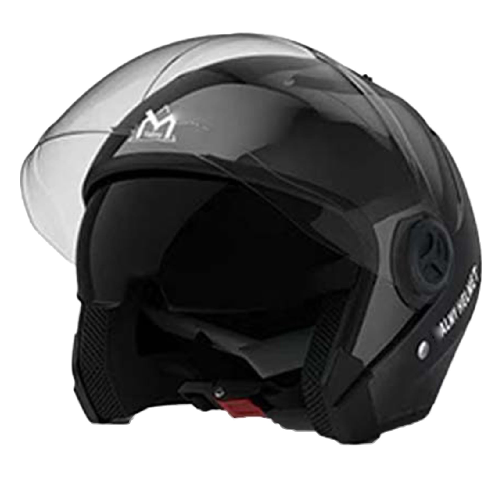 Jethelm mit Doppelvisier | Roller Helm Fashionhelm | Jet Helm mit Sonnenblende | ECE/DOT Zertifiziert | Motorradhelm mit Visier | Herren Damen Rollerhelm Mopedhelm C,One Size(55-63CM) von KANMUASD