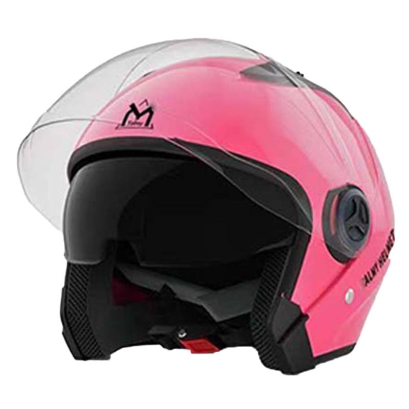 Jethelm mit Doppelvisier | Roller Helm Fashionhelm | Jet Helm mit Sonnenblende | ECE/DOT Zertifiziert | Motorradhelm mit Visier | Herren Damen Rollerhelm Mopedhelm E,One Size(55-63CM) von KANMUASD