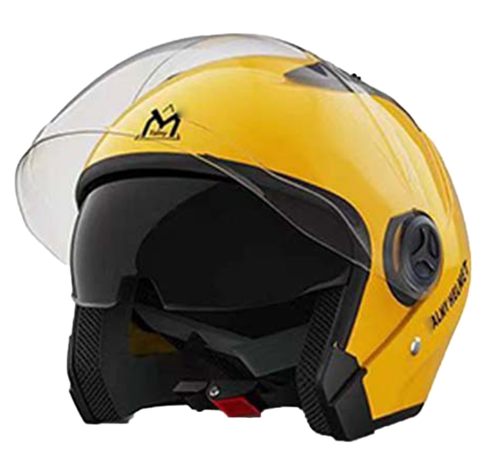 Jethelm mit Doppelvisier | Roller Helm Fashionhelm | Jet Helm mit Sonnenblende | ECE/DOT Zertifiziert | Motorradhelm mit Visier | Herren Damen Rollerhelm Mopedhelm G,One Size(55-63CM) von KANMUASD