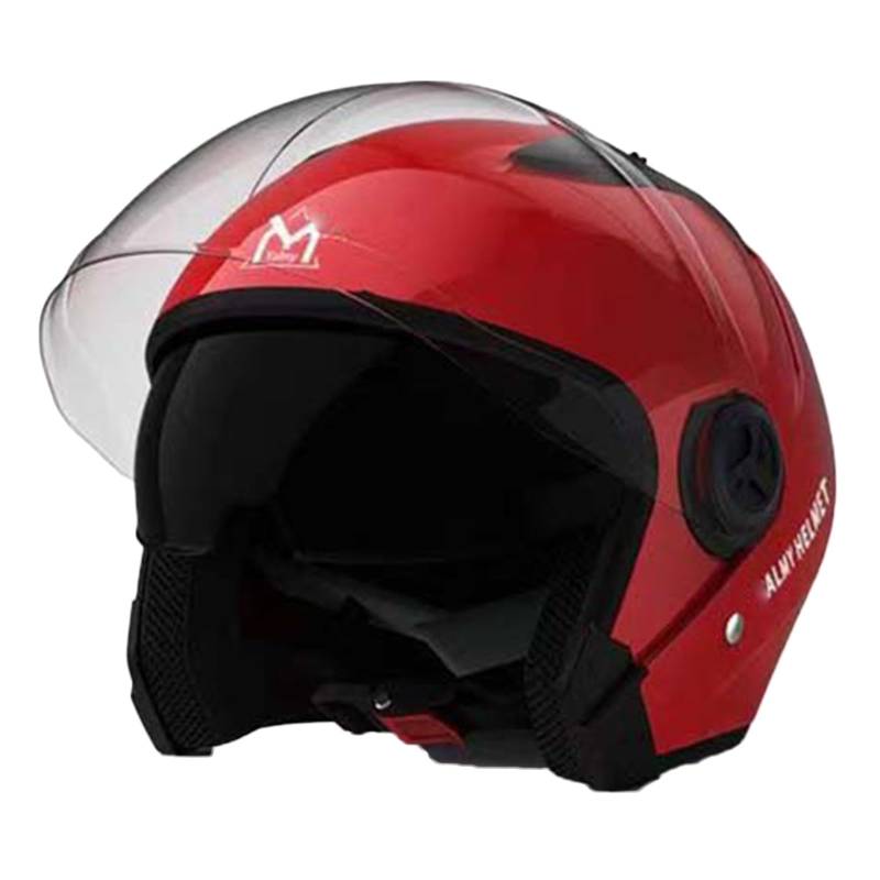 Jethelm mit Doppelvisier | Roller Helm Fashionhelm | Jet Helm mit Sonnenblende | ECE/DOT Zertifiziert | Motorradhelm mit Visier | Herren Damen Rollerhelm Mopedhelm I,One Size(55-63CM) von KANMUASD