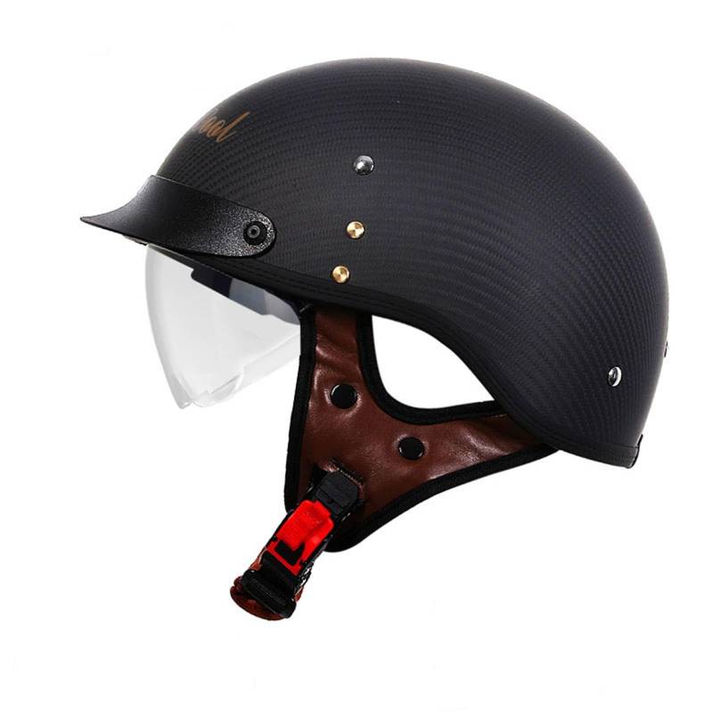 Öffnen Motorradhelm Halboffenen Halbschalenhelm, DOT/ECE Zertifiziert Antikollisions-Schutzhelm, Rollerhelm für Erwachsen Damen Herren, für Bike Scooter F,L(59-60CM) von KANMUASD