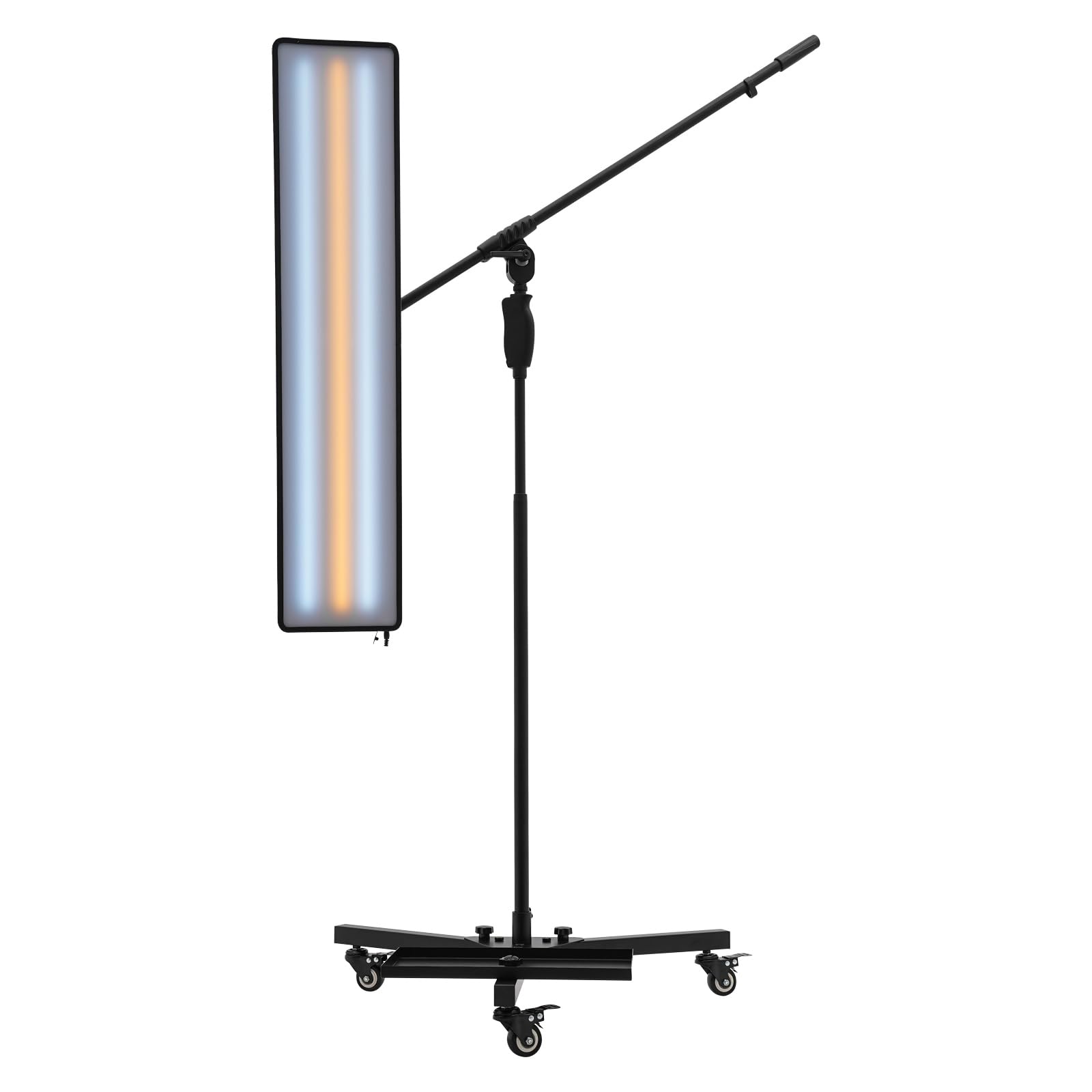 KAPIPALA Auto Dellen Reparatur Kontrollleuchte Dellenprüfung Reparaturlampe mit Verstellbarem Ständer und Bremsen Unterseite LED-Linientafel 6 Farben 3-Positionen-Schalter 92x19.5cm von KAPIPALA