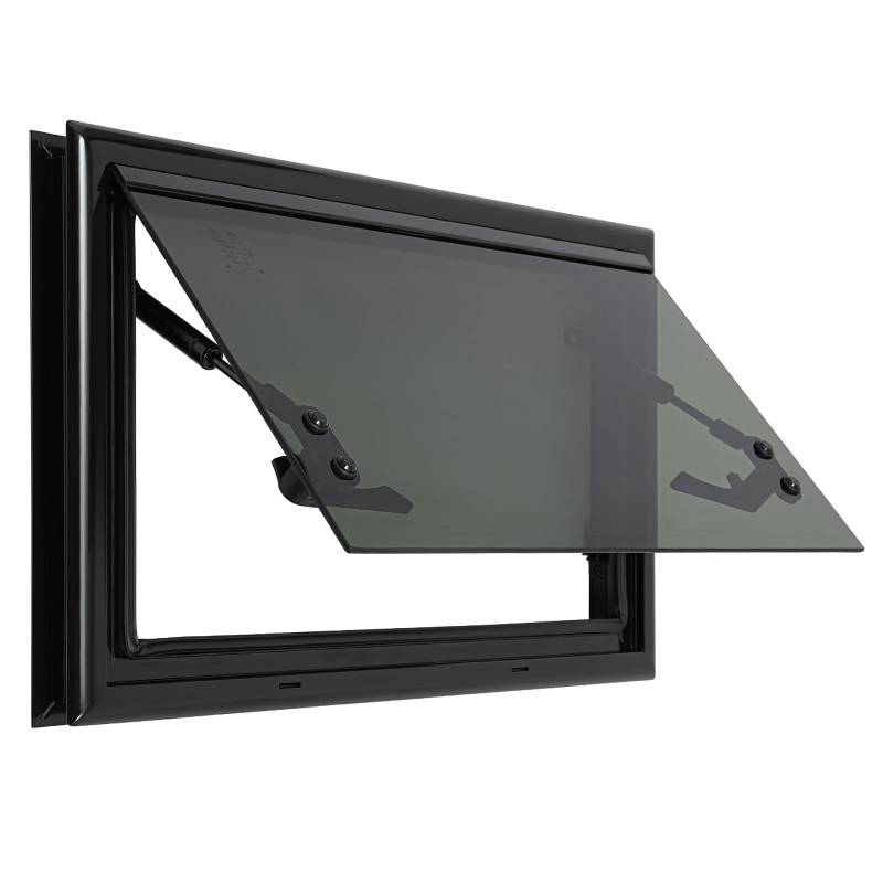 Wohnmobil Fenster RV Ausziehbares Fenster Push-Out-Design mit Schwarzen Glasdesign und Sonnenblende für Wohnmobile Wohnwagen Wohnmobile Vertikale Anhänger 500x300mm von KAPIPALA