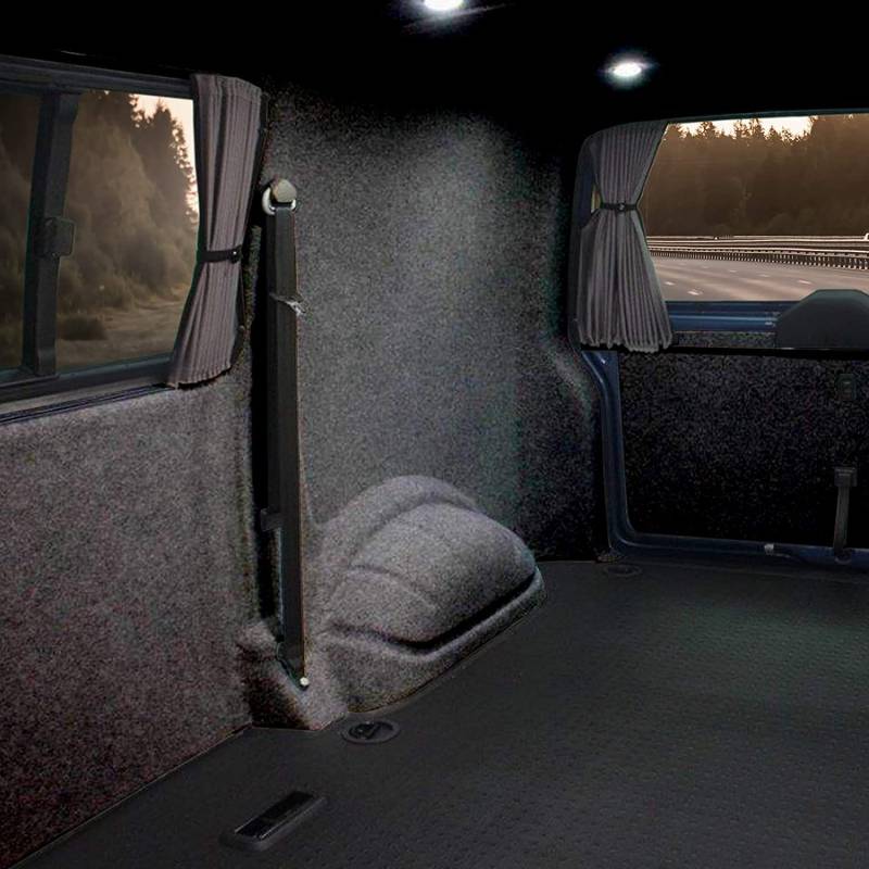 KARAT Filzstoff - Bastelfilz - Bespannstoff Kfz Filz Stoff für Auto Innenraumverkleidung Bezugsstoff Meterware Nadelfilz Camper ausbau Wohnmobil Filz Auto Innenausbau Superflex Schwarz 200 x 700 cm von KARAT