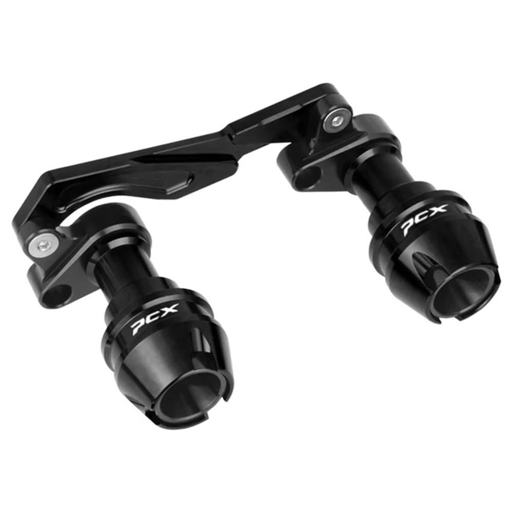 KARDAS Anti-Crash Rahmen Sliders Für H&ONDA PCX125 PCX 150 Gabel Rad Herbst Schalldämpfer Rohr Rahmen Schutz Rahmen Slider Anti Crash Protector(Rear Black) von KARDAS