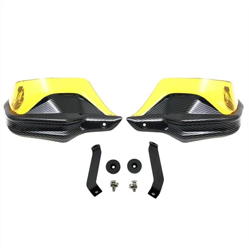 KARDAS Motorrad-Handschützer Handschützer Schild Wachen Windschutzscheibe Hand Windschutz Für H&ONDA NC 750X DCT NC750S NC700X NC750X 2013-2022(Black Yellow4) von KARDAS